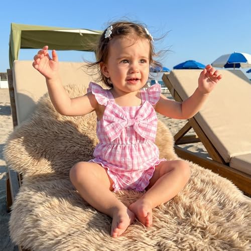 Little Girl Romper Toddler Overalls Summer Bow Jumpsuit Boho Outfit 6M-5T - Image 2