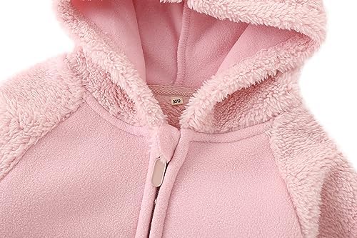 Toddler Winter Coats Baby Boys Girls Fuzzy Sherpa Fleece Jackets - Image 2
