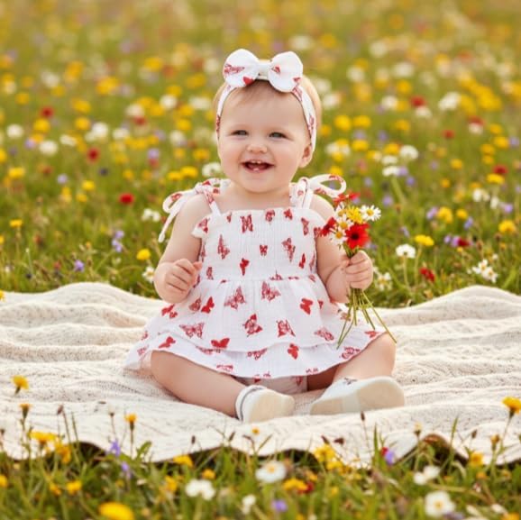 YOUNGER TREE Baby Girl Clothes Infant Summer Romper Dress Sleeveless Bodysuit - Image 2