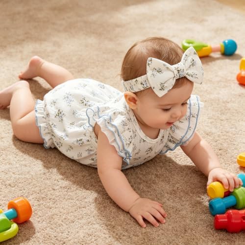 TITKKOP Ruffle Bubble Romper for Baby Girl | One-Piece Shorts Jumpsuit | Summer - Image 4