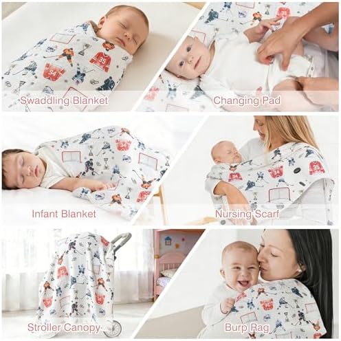 Baby Swaddle Blankets, Bamboo Muslin Receiving Blanket | 1-Pack, Lightweight & - Image 6