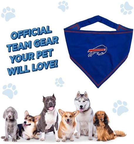 Pets First NFL Buffalo Bills TIE Bandana, Small/Medium. Dog Bandana Scarf Bib - Image 7