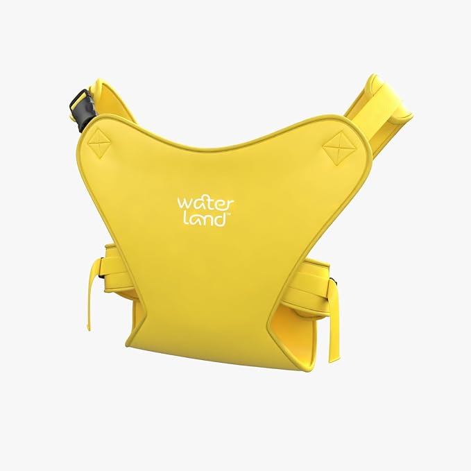 WaterLand Baby Carrier - Innovative Carrier You Can Use Both in Water & Land - Waterproof Infant Chest Holder with Adjustable Straps, Lightweight Toddler Harness for Pool & Beach (Yellow)