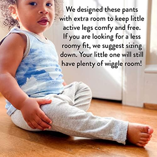 HonestBaby Unisex-Baby Multipack Harem Pants Roomy Fit Pull on Bottoms 100% - Image 6