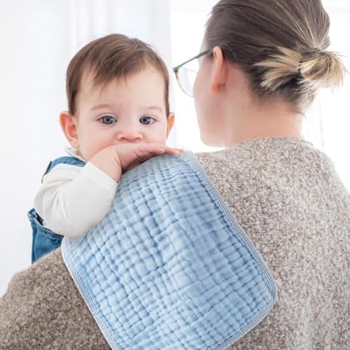 Muslin Burp Cloths Set for Babies 100% Cotton Baby Washcloths, Large 20''x10'' - Image 2