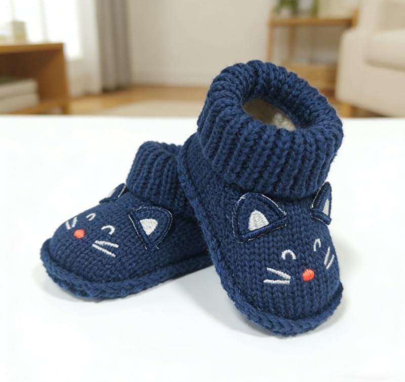 2 pairs Cute Knit Animal Baby Booties - Image 7