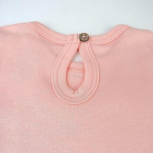 HonestBaby Baby Girls' 5-pack Long Sleeve Ruffle Shoulder Bodysuits 100% - Image 4