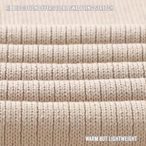 100% Organic Cotton Baby Blanket – Luxury Stretch Ribbed Knit, Gender Netural - Image 5