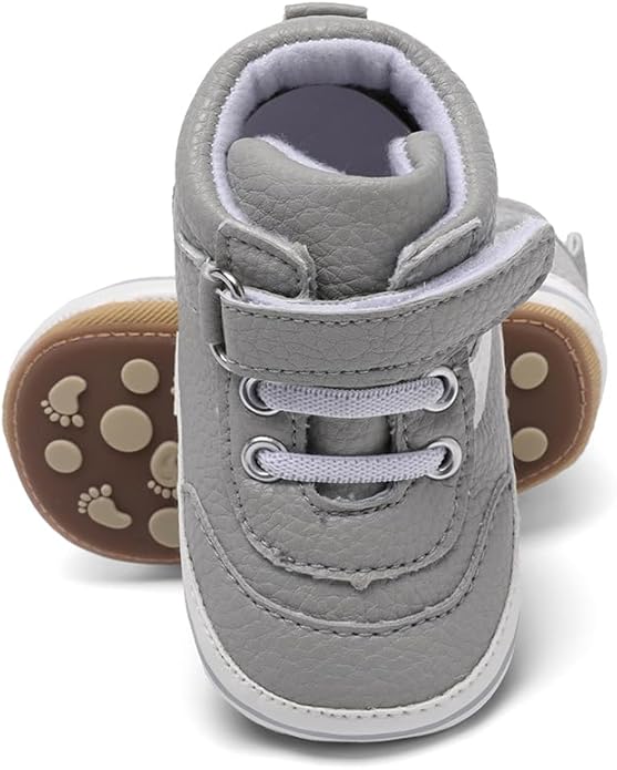 Clowora Baby Boys Girls Shoes Non-Slip Rubber Sole Sneakers Infant First Walking Toddler Crib Shoes Newborn Loafers Flats.