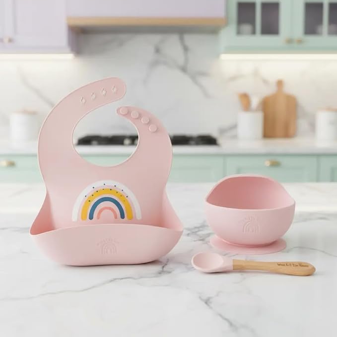 Baby Silicone Bib and Suction Bowl Set – Baby Led Weaning Feeding Set - Image 7