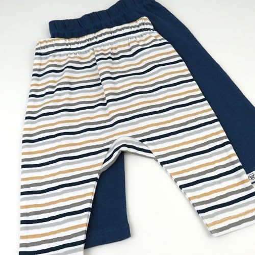 HonestBaby Unisex-Baby Multipack Harem Pants Roomy Fit Pull on Bottoms 100% - Image 4