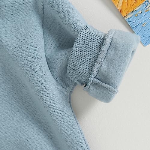 VISGOGO Newborn Infant Baby Boy Oversized Romper Sweater Bodysuits Coming Home - Image 6
