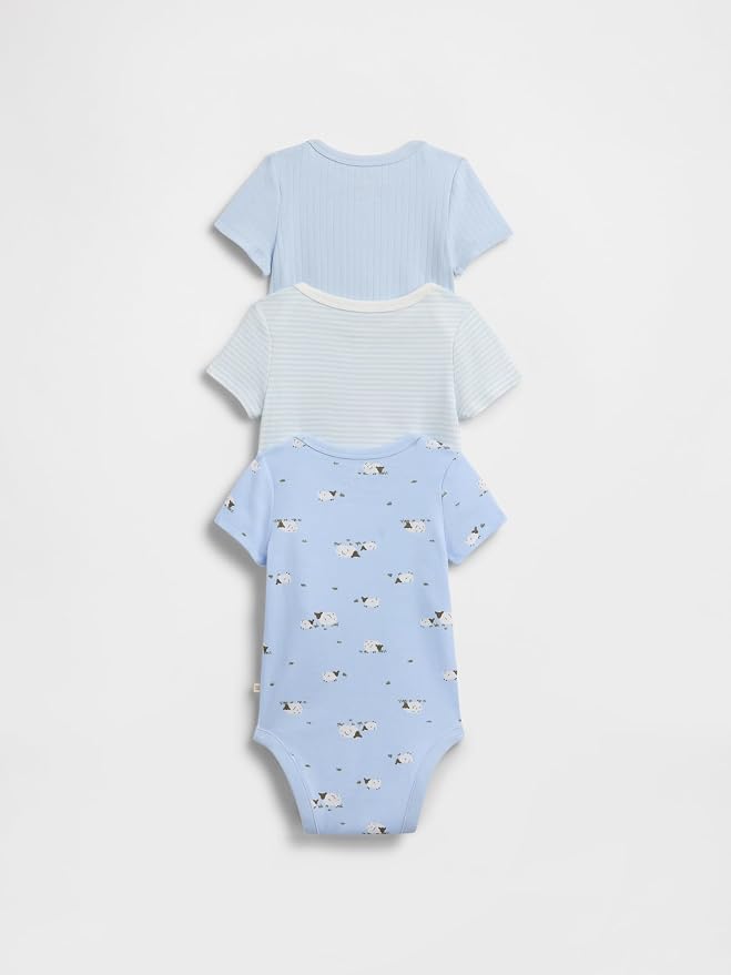 GAP Baby 3-pack Short Sleeve Bodysuit - Image 2