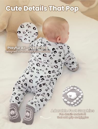 PATPAT Organic Cotton Baby Footie Pajamas - Image 6
