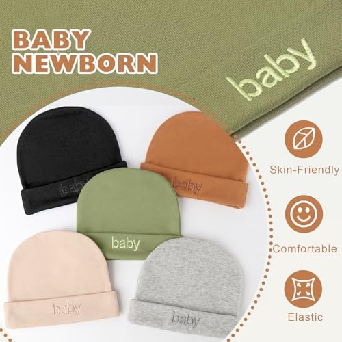 BQUBO Newborn Baby Hat Mittens Socks Set Infant Cotton Beanie Gloves Thick Warm - Image 4