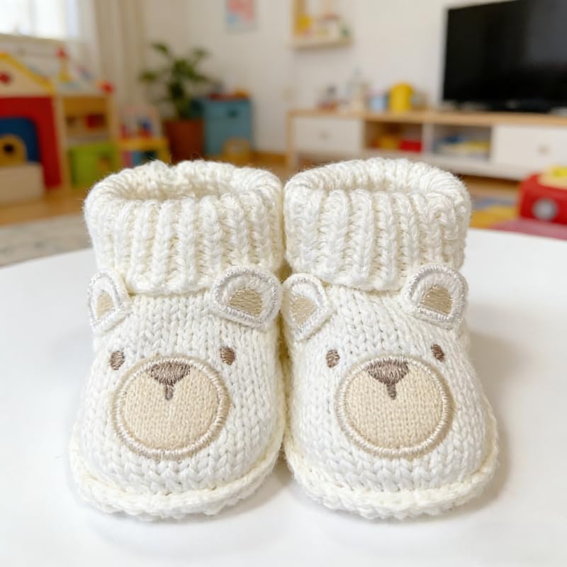 2 pairs Cute Knit Animal Baby Booties - Image 5