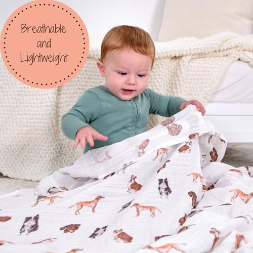 LollyBanks Baby Blankets 2 Pack, 100% Organic Cotton Muslin Swaddle Blankets - Image 5