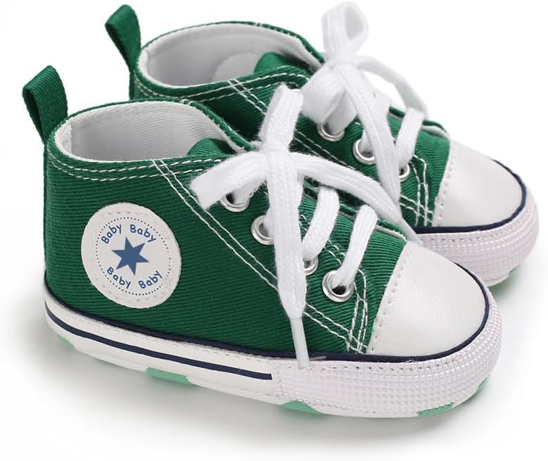 Unisex Baby Girls Boys Canvas High-top Shoes, Newborn Infant Anti-Slip Soft - Image 6