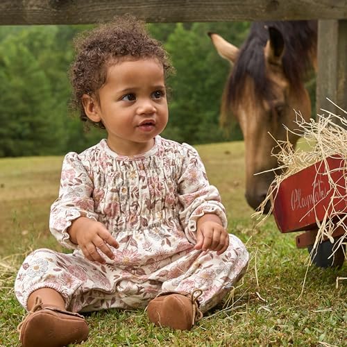 Modern Moments by Gerber Baby Girls' Long Sleeve Long Leg Ruffle Romper - Image 4