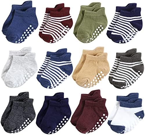 Hudson Baby Unisex Baby Non-Skid No-Show Socks by HudsonBaby