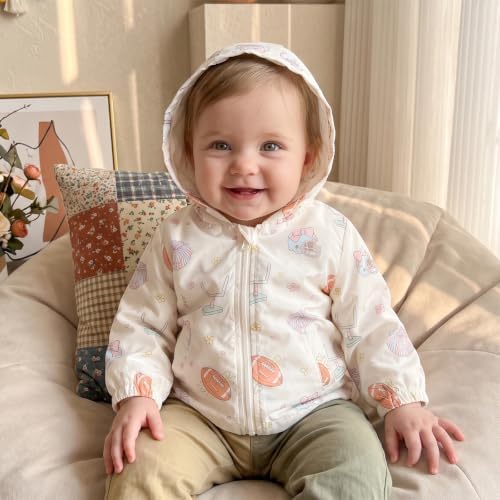 Toddler Baby Girl Windbreaker Jacket Zip Up Hoodie Long Sleeve Sweatshirt - Image 2
