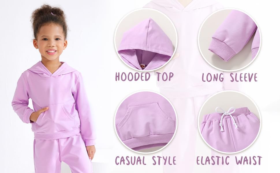 Happy Town Baby Fall Outfits for Girl Boy Long Sleeve Hoodie Top and Long - Image 3