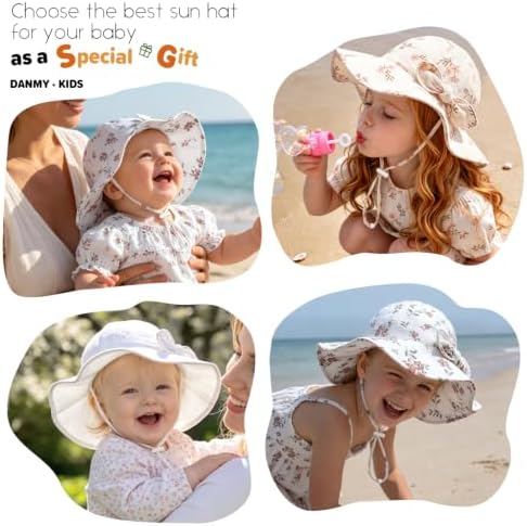 Baby Sun Hat Infant Toddler Girl Kids Sun Protection Beach Bucket Hats - Image 7