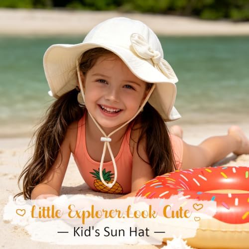 Baby Sun Hat Infant Toddler Girl Kids Sun Protection Beach Bucket Hats - Image 3