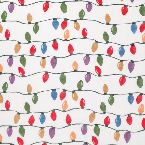 Little Unicorn Christmas Bulbs Cotton Muslin Quilt Receving Blanket | 100% - Image 3