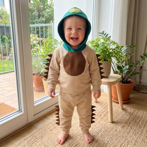 Infant Baby Boy Fall Winter Clothes Outfit Hooded Long Sweatshirt Pant Set - Image 6