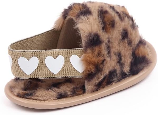 Baby Shoes Pink Leopard Baby Girl Slippers Non-Slip Soft Sole Toddler First - Image 5