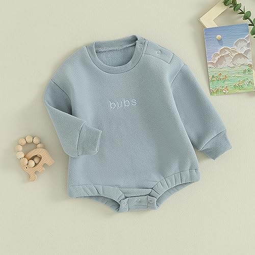 VISGOGO Newborn Infant Baby Boy Oversized Romper Sweater Bodysuits Coming Home - Image 3