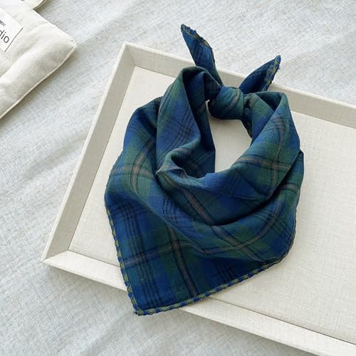 Double Layers Two Tones Dog Cotton Bandana Bibs Scarf DCB25 B&G - Image 4