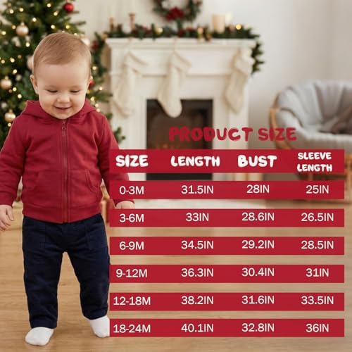 ROMPERINBOX Unisex Solid Baby Sweatshirts Hoodies, Lightweight Full Zip-up - Image 5
