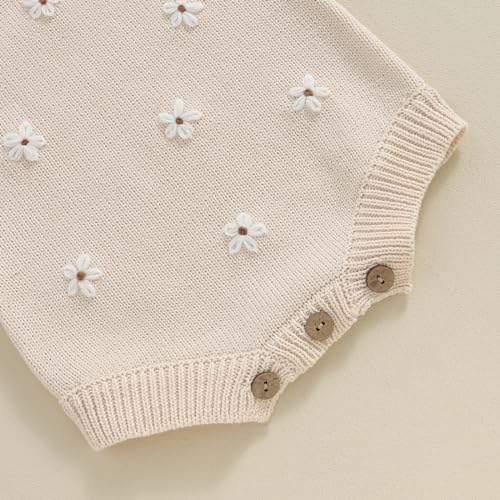 Baby Girl Summer Sleeveless Knit Sweater Romper - Image 7