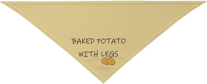 Baked Potato with Legs Dog Bandana, Funny Washable Triangle Bibs Scarf - Image 9