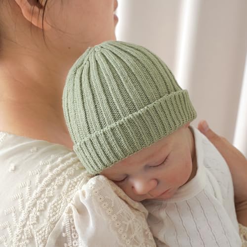 Neiwech Cotton Baby Beanie Hat Infant Newborn Toddler Winter Knitted Warm Skull - Image 3