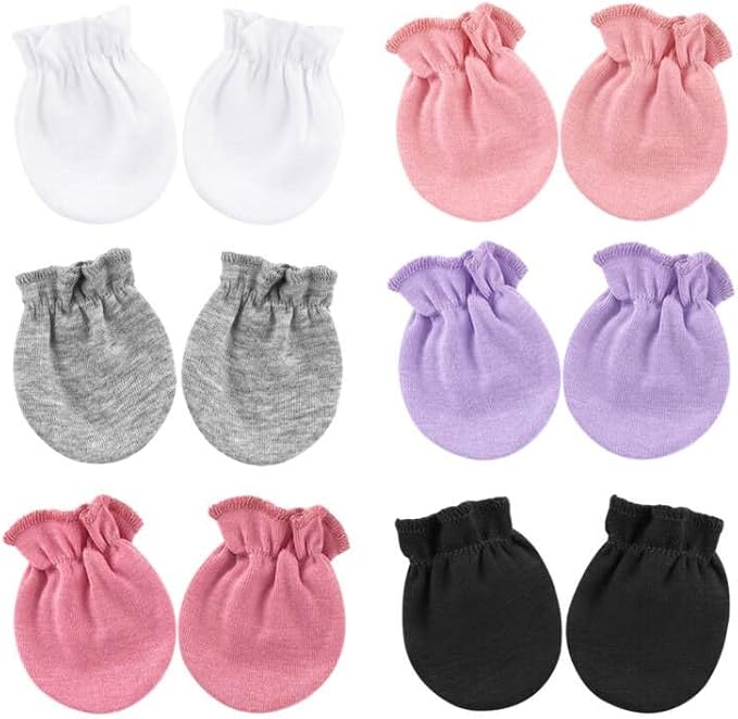 BQUBO Baby Mittens No Scratch Cotton Newborn Infant Glove Soft Skin-friendly by DRESHOW