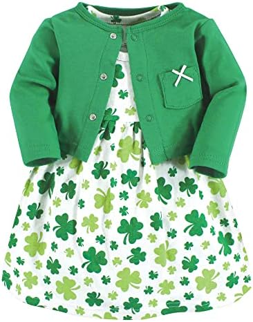 Hudson Baby Infant and Toddler Girls Cotton Dress and Cardigan Set by HudsonBaby