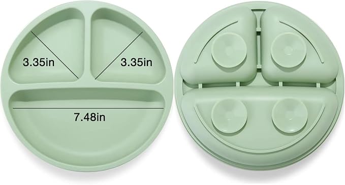 PandaEar Silicone Baby Feeding Set, 6-12 Months, Bib Plate Bowl Cup Spoon - Image 4