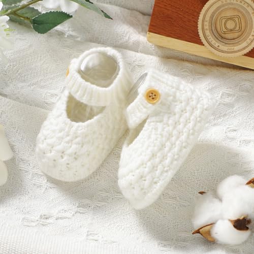Baby Booties Hand Knit Boots Slippers Soft Warm First Walkers Socks Shoes - Image 4