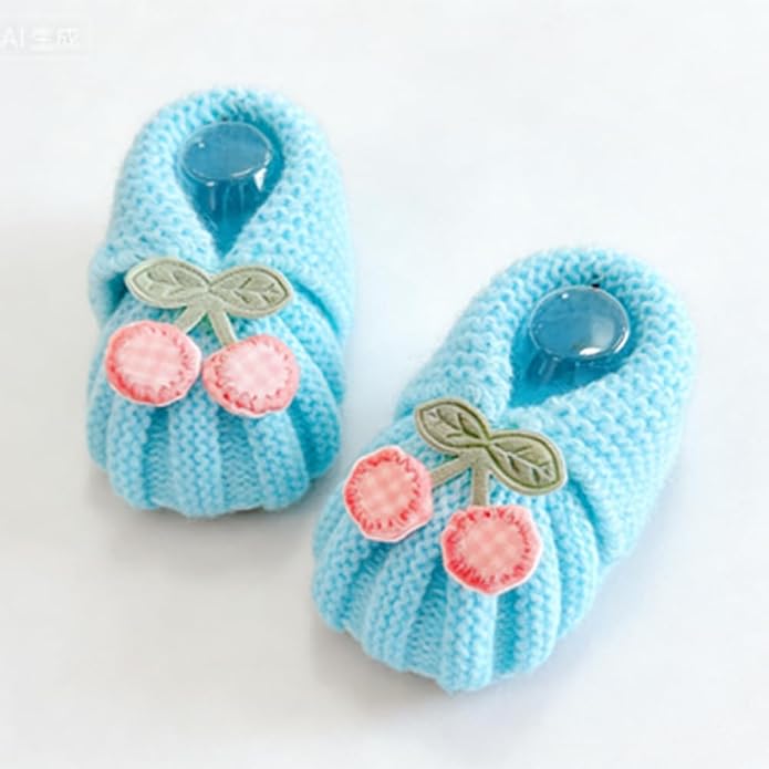 Newborn Shoes, Baby Girls Boys Hand Knit Booties, Photography Props, Photoshoot - Image 4