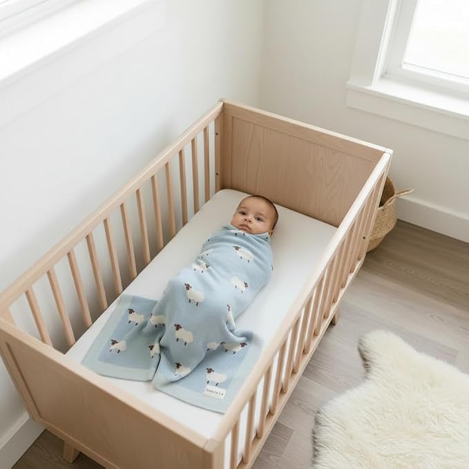 Knit Baby Swaddle Blanket for Boys - Image 7
