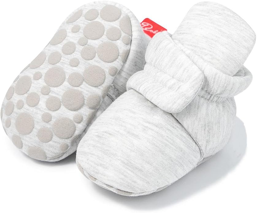 Sawimlgy Newborn Infant Baby Girl Boy Cotton Booties Stay On Sock Slippers Soft by Sawimlgy
