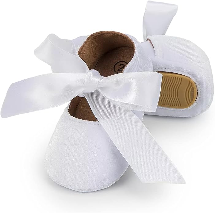 KIDSUN Infant Baby Girls Mary Jane Shoes Non-Slip Rubber Sole Ballet Slippers by KIDSUN