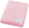 100% Organic Cotton Baby Blanket – Luxury Stretch Ribbed Knit, Breathable by BleuLaLa