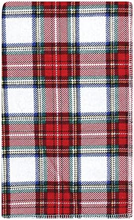 Luvable Friends Hudson Baby Flannel Burp Cloths 10pk, Classic White Tartan - Image 2