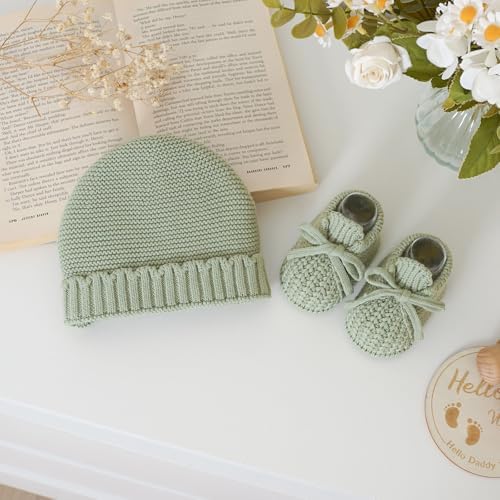 Baby Booties with Hat Set - Image 4