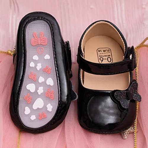 Meckior Infant Baby Girls Soft Sole Bowknot Princess Wedding Dress Mary Jane - Image 6
