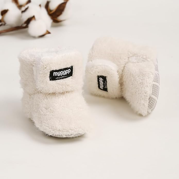 Ohwawadi Infant Baby Boots Boys Girls Cozy Fleece Slippers Snow Boots Winter - Image 5